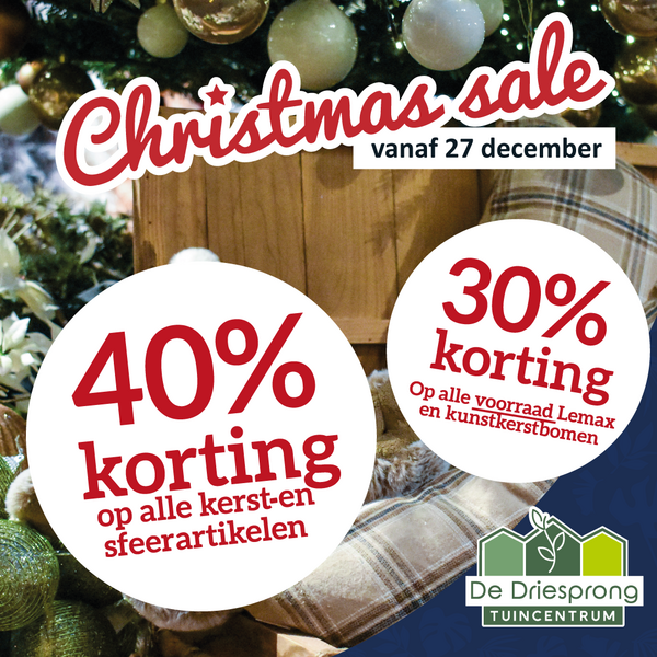 Vanaf 27 december: Kerstuitverkoop!