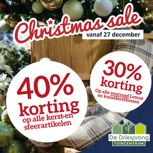 Vanaf 27 december: Kerstuitverkoop!