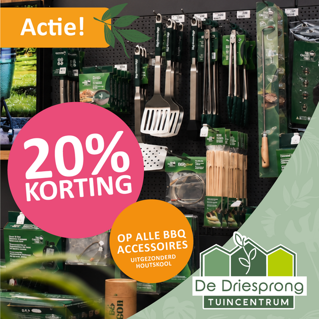 20% korting op alle bbq accessoires!