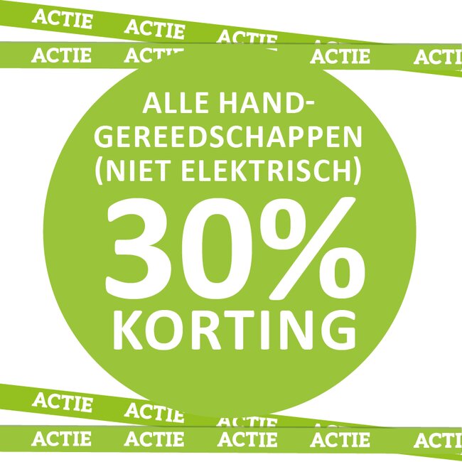 Alle handgereedschappen 30% korting
