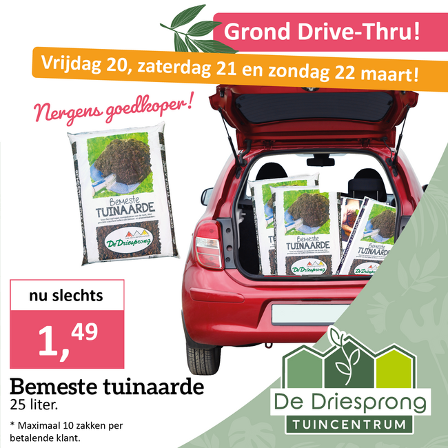 Bemeste tuinaarde - nergens goedkoper!