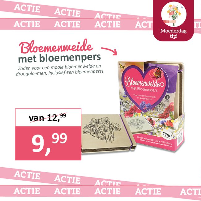 Bloemenweide met bloemenpers