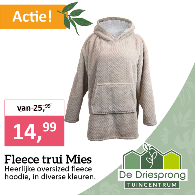 Fleece trui Mies