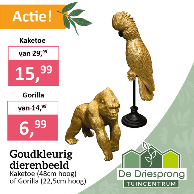 Goudkleurig dierenbeeld