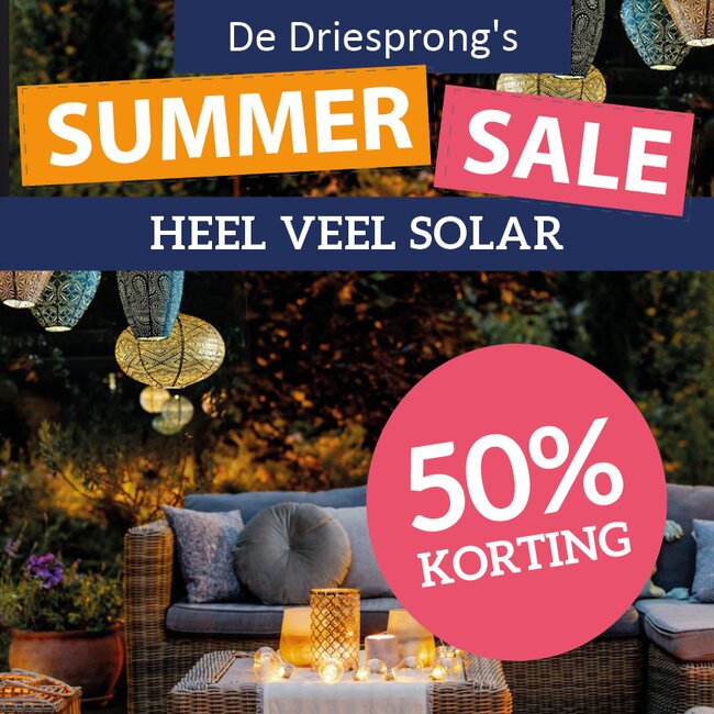 Heel veel solar artikelen 50% korting!