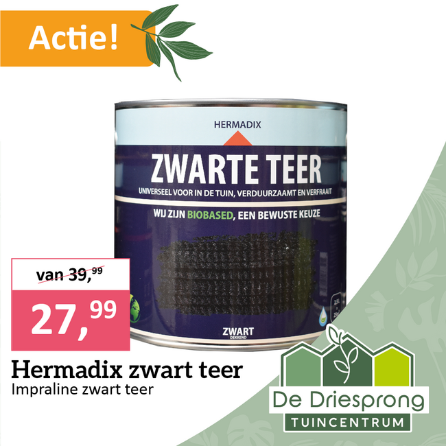 Hermadix zwart teer