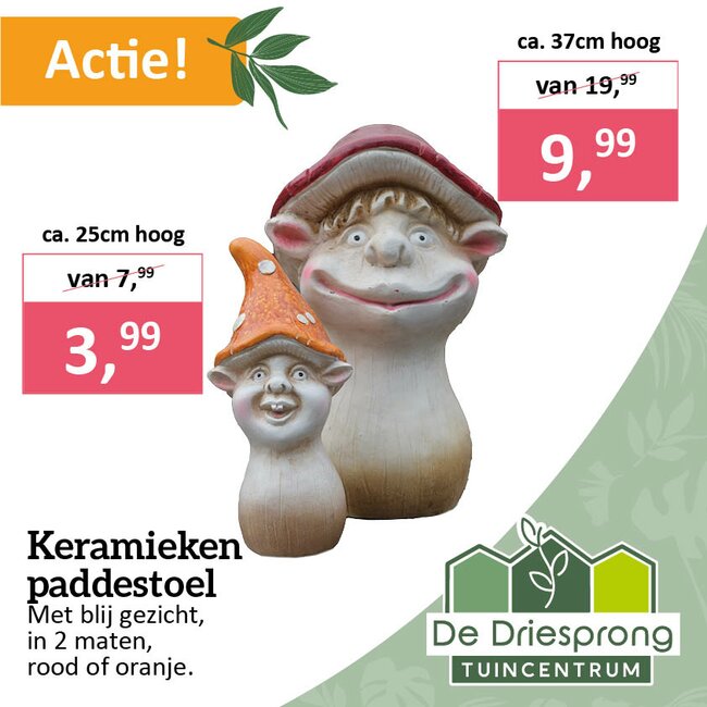 Keramieken paddestoel