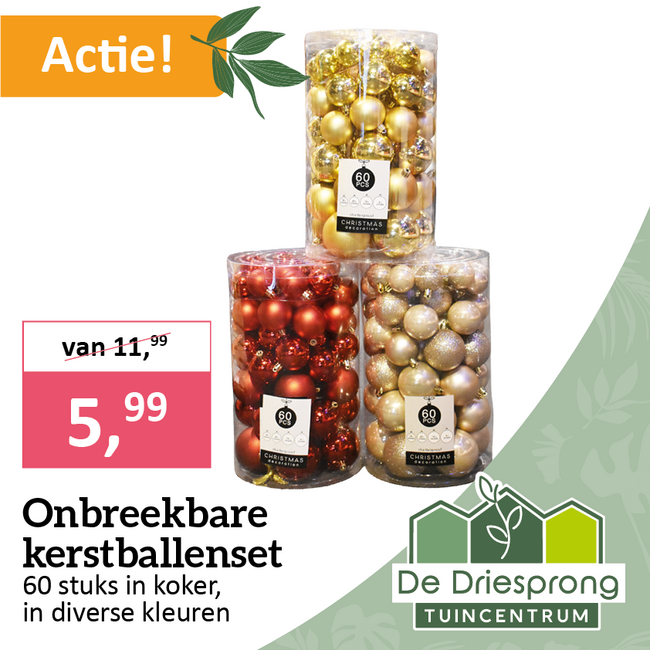 Onbreekbare kerstballenset