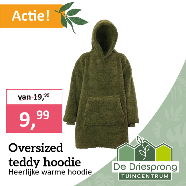 Oversized teddy hoodie