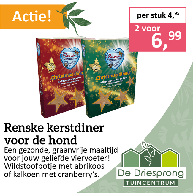 Renske kerstdiner voor de hond