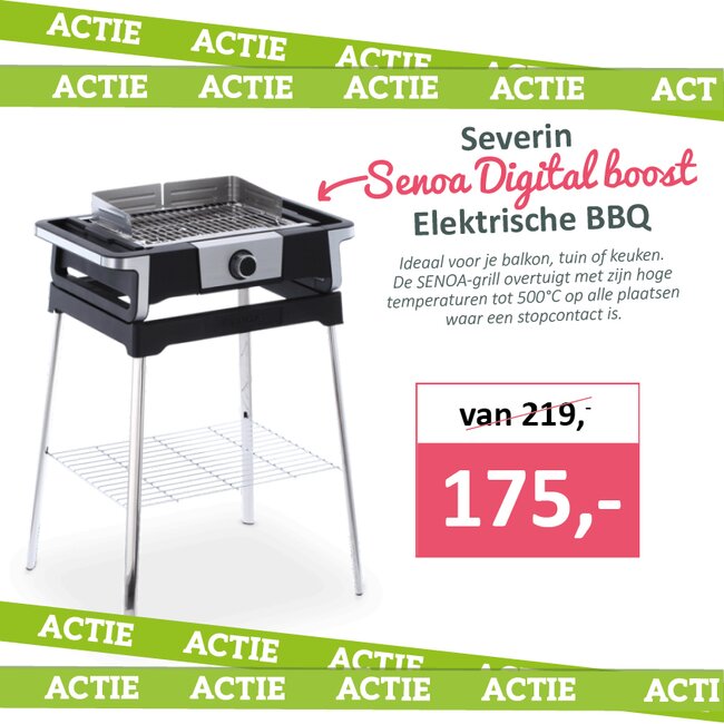 Severin Senoa Digital boost elektrische BBQ