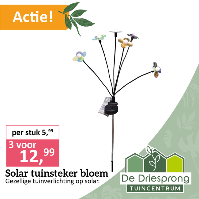 Solar tuinsteker bloem
