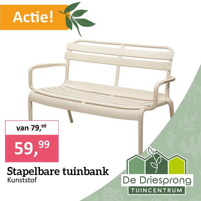 Stapelbare tuinbank