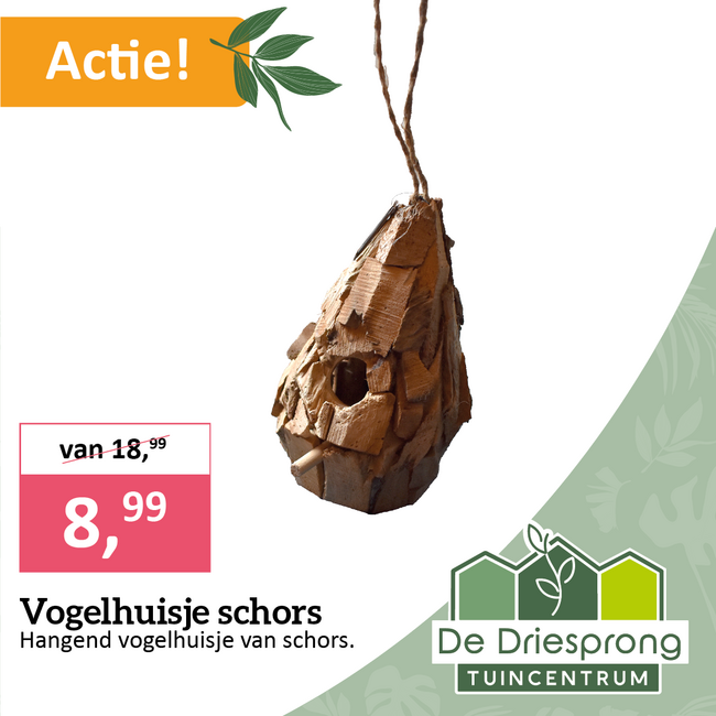 Vogelhuisje schors