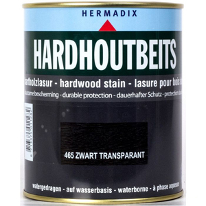Hermadix hardhoutbeits 465 zwart transparant