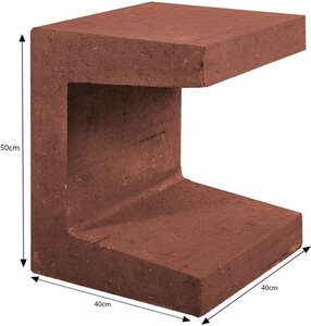 U-Element Corten/Bruin 40 x 40 x 50