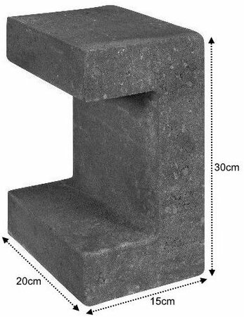 U-Element Zwart 15 x 20 x 30